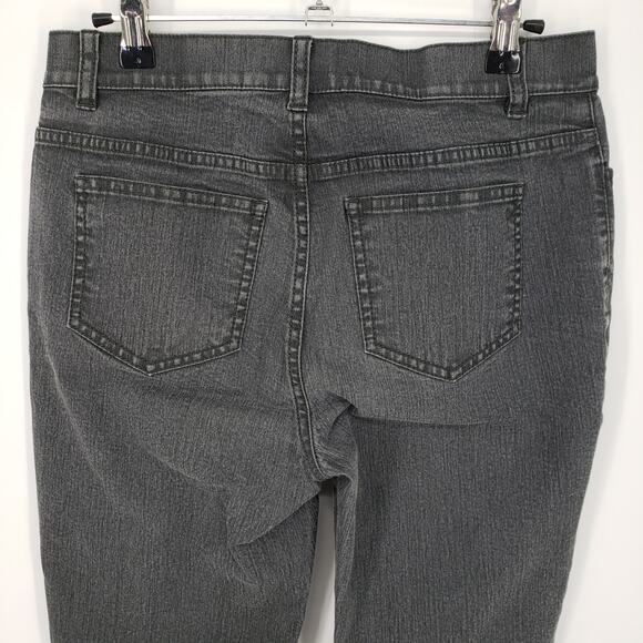 3/$25 Lafayette 148 Slim Straight Jeans 2 Mid Rise Ankle Length Stretchy Gray - Picture 7 of 10